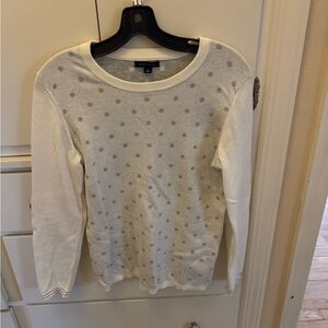 Tommy Hilfiger Cream Sweater with Gray Dots